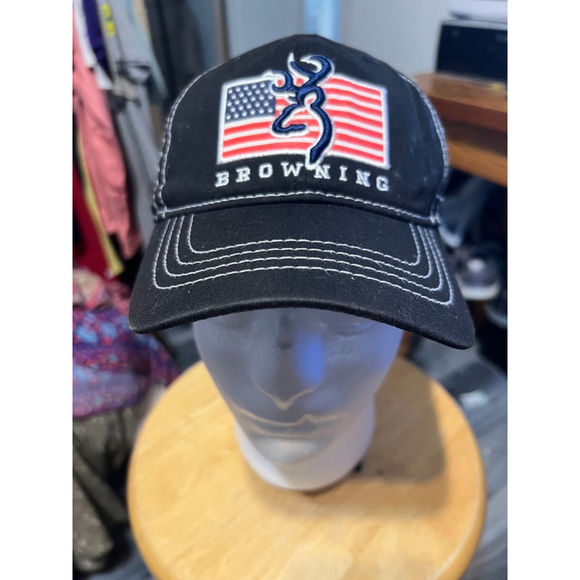 Men's Browning Hat Cap One Size Black - Picture 1 of 6